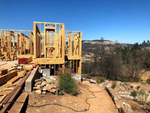 framing for new re-build home in Fountaingrove